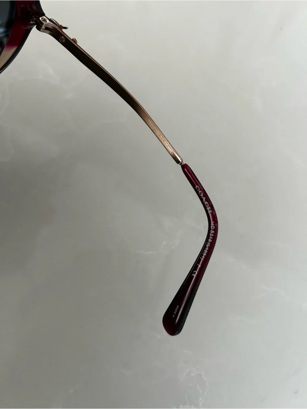Coach Women's Round Sunglasses in Burgundy and Black